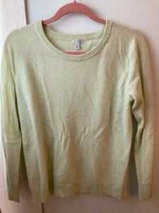 HALOGEN CASHMERE LIGHT GREEN SWEATER PETITE LARGE PREOWNED EXC COND - Picture 1 of 4