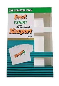 Camiseta Newport Naranja y Verde De Colección Años 90 Grande ☆ Nueva ☆ Cigarrillos Newport - Imagen 1 de 6