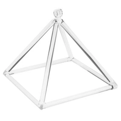 Clear 6" Crystal Singing Pyramid Bowl C Note for Sound Meditation Yoga - Image 1 of 4