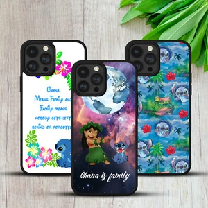 LILO AND STITCH CASE FOR IPHONE TROPICAL OHANA QUOTE FLORAL GIFT TPU PHONE COVER - Picture 1 of 15