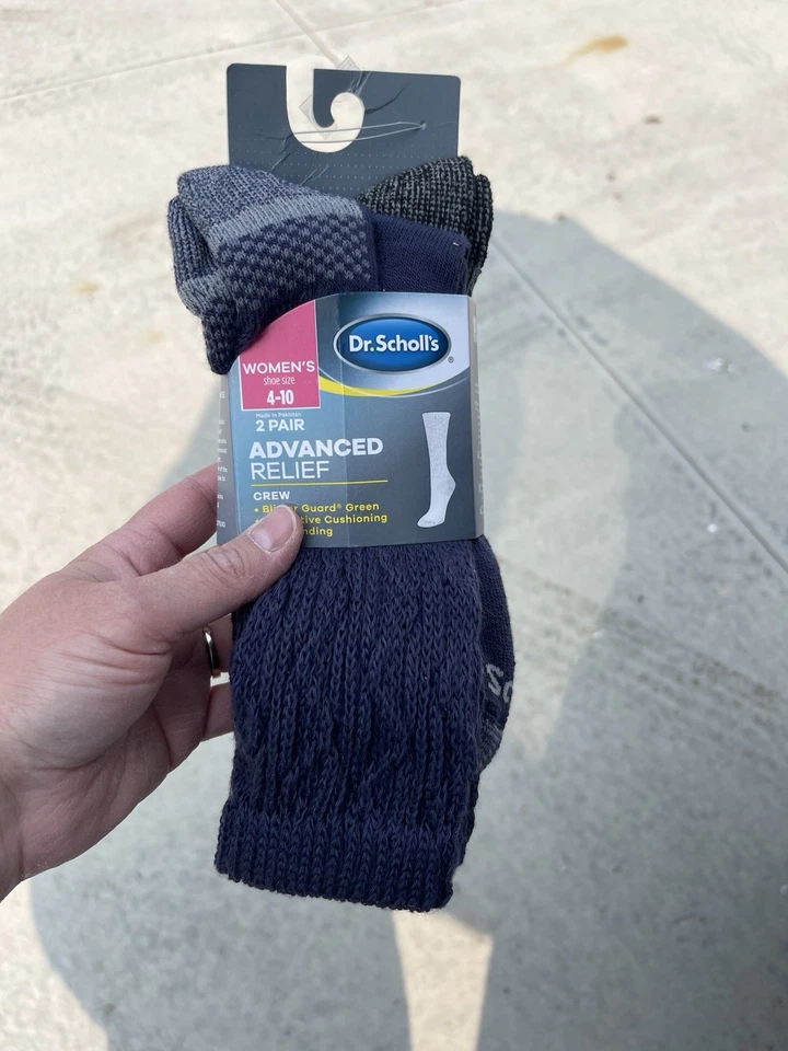 Женские короткие носки Dr Scholl's Advanced Relief 2 пары размер 4-10 синие серые - Изображение 1 из 4