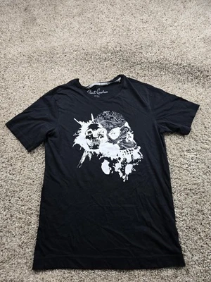 Camisa Robert Graham Para Hombres Pequeña Negra Gráfica Calavera 100% Algodón Camiseta Informal Foto 1 de 4