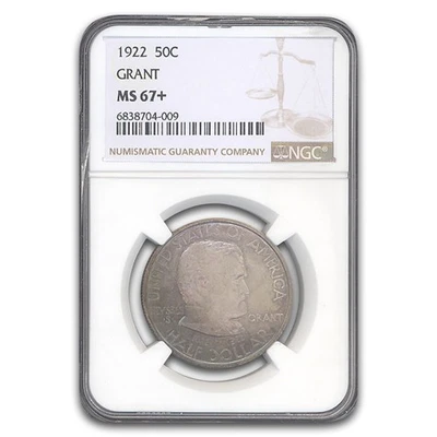 1922 Grant Memorial Commemorative Half Dollar MS-67+ NGC - Image 1 of 3