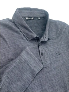 Travis Mathew State Room camicia manica lunga uomo XL grigio performance golf polo - Foto 1 di 21