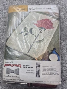 New Aunt Lydia's Punch Needle Rug or Wall Hanging Canvas Rose #669 24” x 36” - Picture 1 of 4