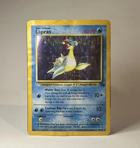 Lapras 10/62 Fossil Rare Unlimited Holo 1999 WOTC HP DMG Pokemon TCG Card - Picture 1 of 12