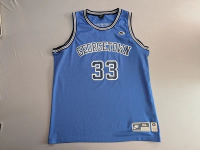 Camiseta deportiva de baloncesto universitaria de colección Nike Team Patrick Ewing #33 Georgetown azul XL Foto 1 de 4