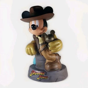 Disney Parks Mickey Mouse Indiana Jones 9" Coin Bank Retro 2011 - Picture 1 of 8