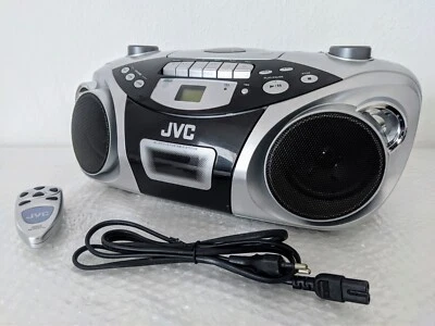 STEREOANLAGE JVC RC-EX10S RADIO KASSETTEN CD PLAYER TRAGBAR BOOMBOX FERNBEDIENUNG - Bild 1 von 4