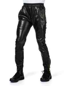 Wet Look Techwear Pant Art Leather Unisex Men Women Pants Clubwear Techno