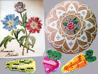 Grecian Windflowers Lacy Rose Pillow Design Carrot Corn Cross Stitch Patterns