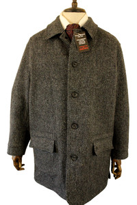 MAGEE DONEGAL TWEED  LAMBSWOOL 50" BLUE/GREY MIX TWEED COAT
