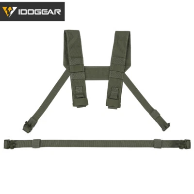 IDOGEAR Tactical Fat Strap Shoulder Strap & Back Strap H Harness Chest Rig Camo - Image 1 of 4