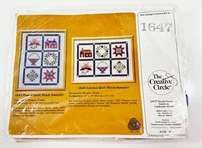 The Creative Circle 1647  Pastel Quilt Block Sampler  1648 Autumn Quilt Vintage - Image 1 of 3