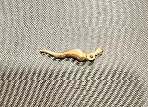 14k gold italian horn pendant or Charm - Picture 1 of 1