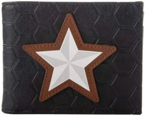 Marvel Captain America Money Leather Wallet Bifold Men Boys Kids Superhero Comic - Picture 1 of 3