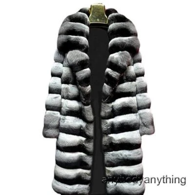 Men's Winter Warm Zebra Faux Fur Coats Single Breasted Mid Length Parka Casual - Image 1 of 4