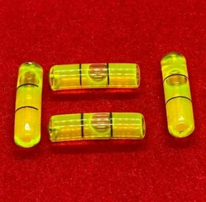 Glass Tube Vial Bubble Spirit Level - D 6mm - L 22mm - Green - Accurate - Qty 4 - Picture 1 of 2