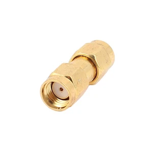 Gold Tone SMA Femelle vers SMA Femelle coaxial RF Adaptateur connecteur - Photo 1/2