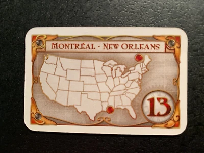 Ticket To Ride DESTINATION TICKET Montreal - New Orleans   2009 DAYS OF WONDER - Image 1 of 3