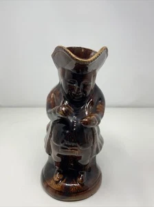 Rare Antique Bennington Rockingham Toby Mug Jug The Snuff Taker Treacle Glaze - Picture 1 of 5