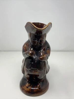 Rare Antique Bennington Rockingham Toby Mug Jug The Snuff Taker Treacle Glaze - Image 1 of 4