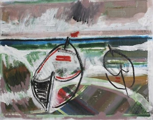 Zeitgenössisches expressionistisches Ölgemälde Meereslandschaft signiert - Bild 1 von 19