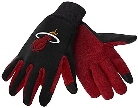 Miami Heat Texting Gloves NEW One Size Fits Most FOCO Cover