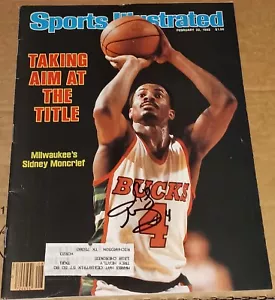 SIDNEY MONCRIEF Milwaukee Bucks SIGNED AUTOGRAPHED 1982 SPORTS ILLUSTRATED SI 1 - Picture 1 of 1