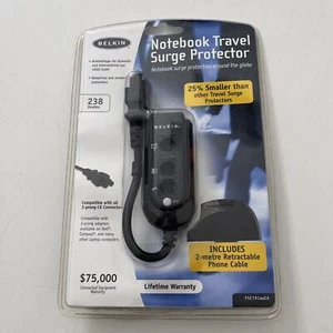 Belkin Notebook Surge Protection Includes 2m Retractable Phone Cable *New* - Picture 1 of 9