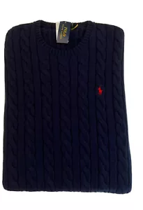 POLO RALPH LAUREN Men's Big & Tall Cable Knit Pullover Sweater NWT 3XLT - Picture 1 of 4