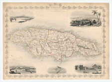 Antique Map "Jamaica" John Tallis, 1851
