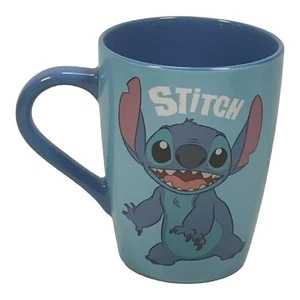 Genuine Disney Store Stitch Mug Blue White Ceramic 12 oz. 2016 Pre-owned - Picture 1 of 4