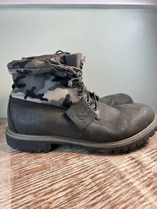 Men’s Timberland Earthkeepers Camo Green Roll Top Nubuck Leather Boots US 11 - Picture 1 of 12
