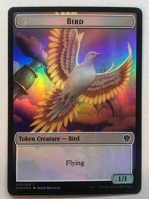 MTG Dominaria United Bird (002) // Stangg Twin Double-sided Token Foil NM/M - Image 1 of 2