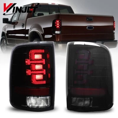 LED Tail Lights For 2004-2008 Ford F150 F-150 Styleside Brake Lamps Black Smoke  - Image 1 of 4
