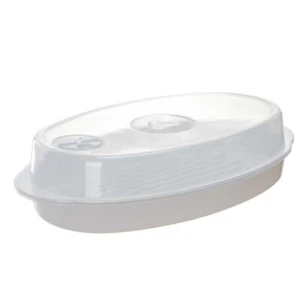 Steaming Tray with Lid Microwave Cookware Lids Steamer Baby Food - Picture 1 of 12