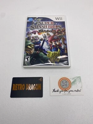 RARE Signed By Eric Stuart Super Smash Bros Brawl (Nintendo Wii, 2008) CIB - Image 1 of 4