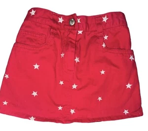 Vintage 2003 Gymboree Girls Size 4 Skirt Red With White Stars - Picture 1 of 4