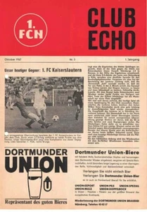 Fussball-Programmheft   67/68    Liga   1. FC Nürnberg - 1. FC Kaiserslautern - Zdjęcie 1 z 1