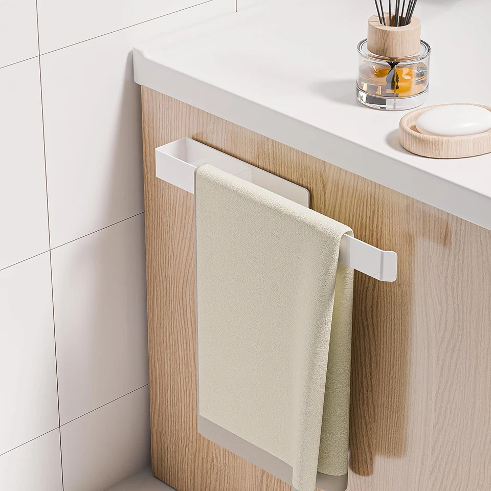 Portasciugamani Senza Foratura, in Alluminio, Completamente in Metallo, Da Incol - Immagine 1 di 4