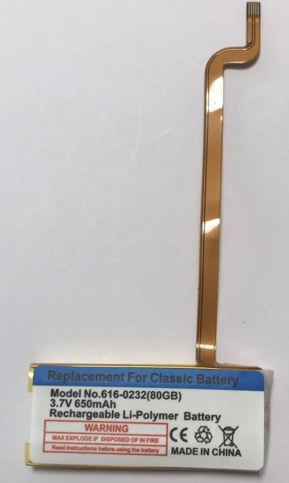 iPod Classic 6.7ª geração e vídeo 5/5.5 geração bateria de substituição 650mAh - Imagem 1 de 4