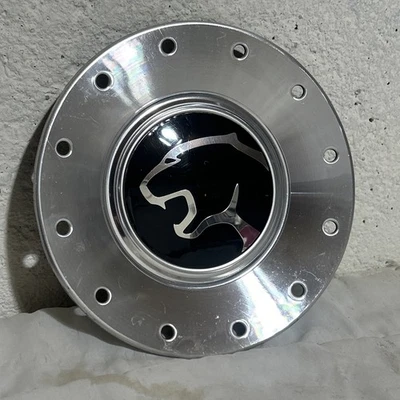 2001-2002 Mercury Cougar preto 35ª tampa de cubo central de roda de alumínio IS81-1000-FAW - Imagem 1 de 4