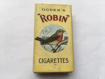 C1930s VINTAGE OGDEN’S “ROBIN” CIGARETTES 10 SIZE EMPTY CIGARETTE PACKET - Image 1 of 4