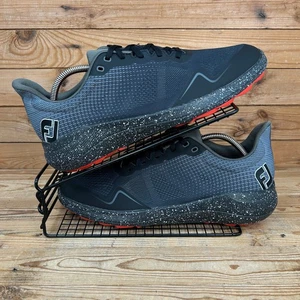 FootjJoy Trainers Mens Size UK 10 Flex Galaxy Black Spikeless Golf Shoes - Picture 1 of 13