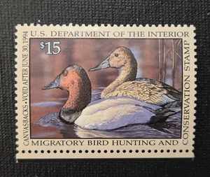 #RW60 - 1963 - 15 $ US Federal Duck Hunting Stamp - Mint, NH, OG - EXTRA FINE - Bild 1 von 2