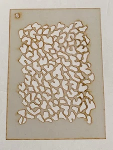 Schablone - 5 - Fellmuster Muster - gebraucht - 19,4 x 14 cm - Bild 1 von 4