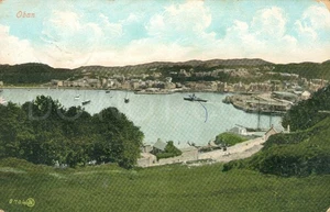 Postcard 1906 Vintage Oban Harbor Boats Scotland - Picture 1 of 2