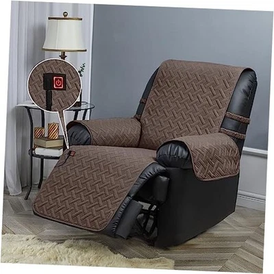 STONECREST Heated Recliner Cover, Heated Recliner 23" Regular Hd Chocolate - Image 1 of 4