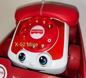 All Red Pull Toy Chatter Phone Telephone with Wheels for children Fisher Price - Picture 1 of 7